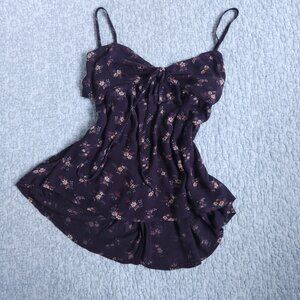 American Eagle Floral Cut Out Top, Size Small